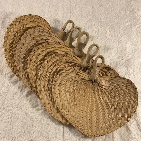 None Other - Set of 5 bamboo fans